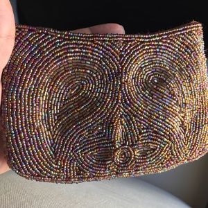 New beaded handmade purse/ tote multicolor